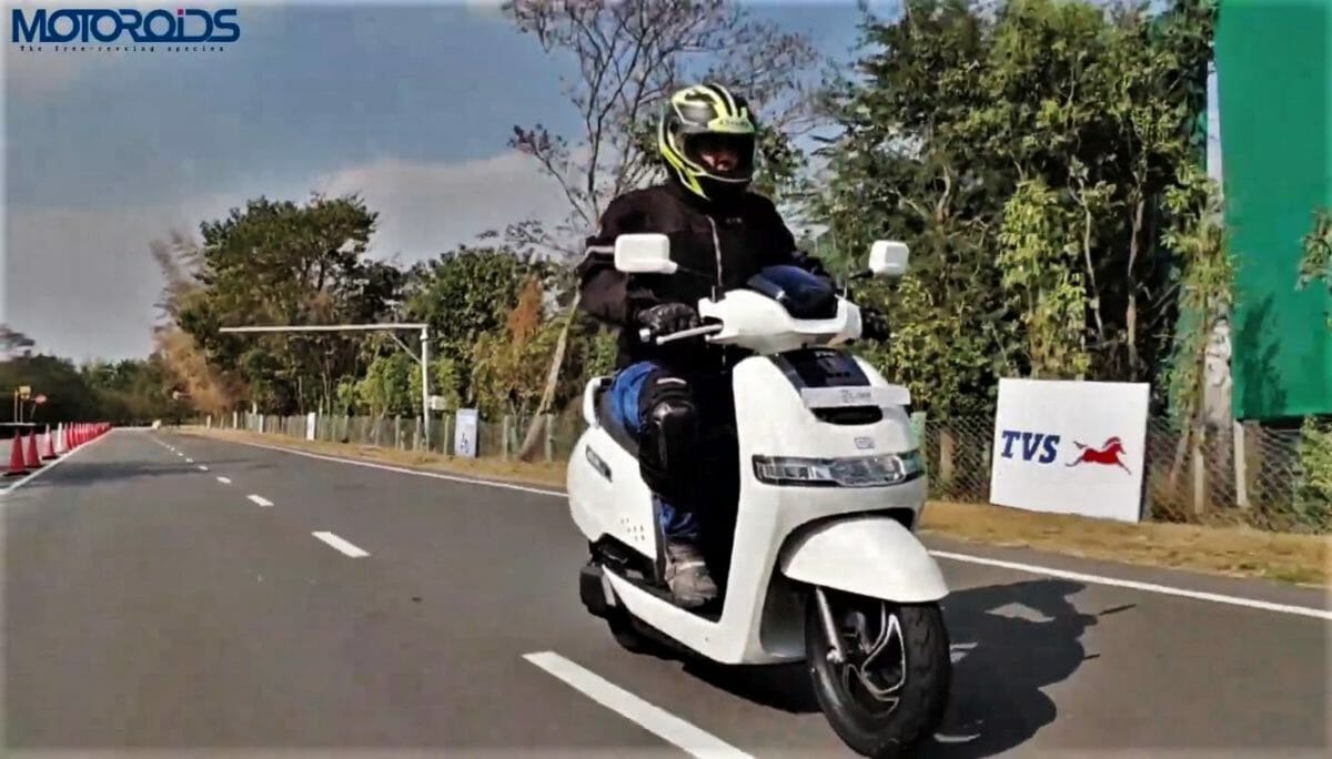 TVS iQube electric scooter review rolling