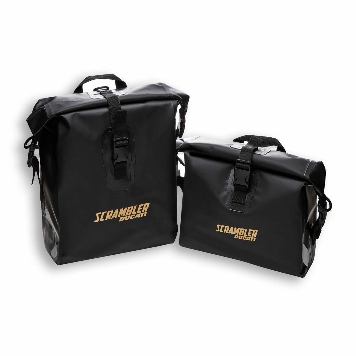 Ducati Scrambler Accessories – Waterproof side panniers (1)