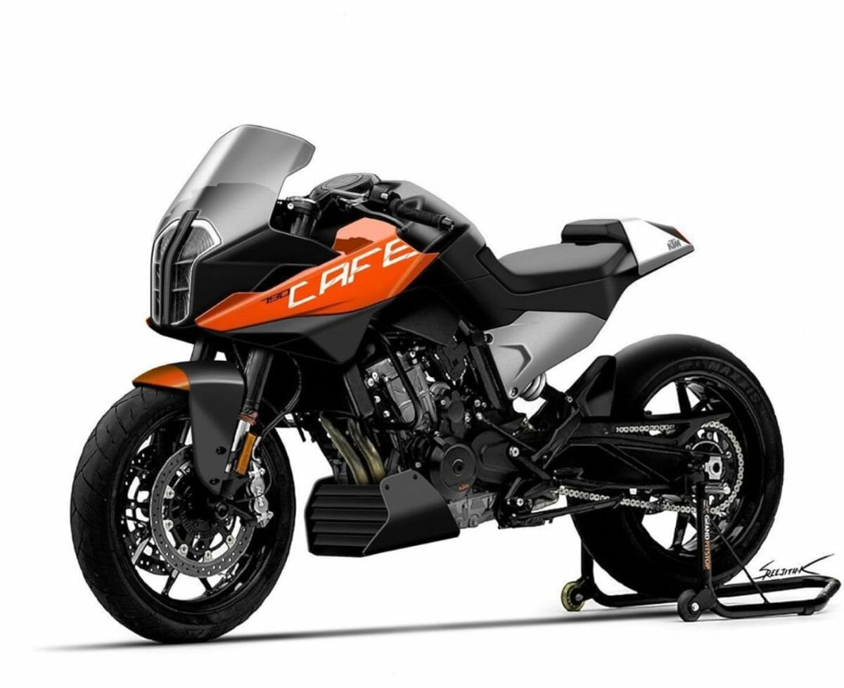 KTM Duke  cafe racer render