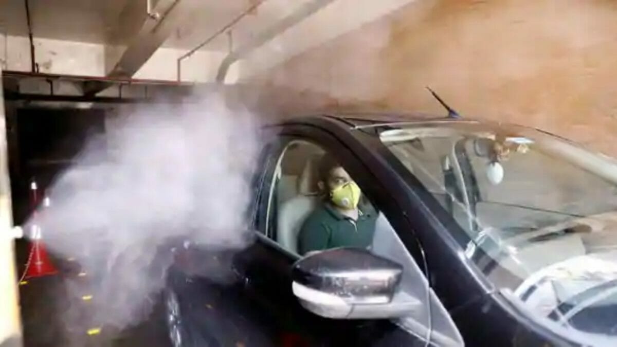 car sanitizaiton in malls