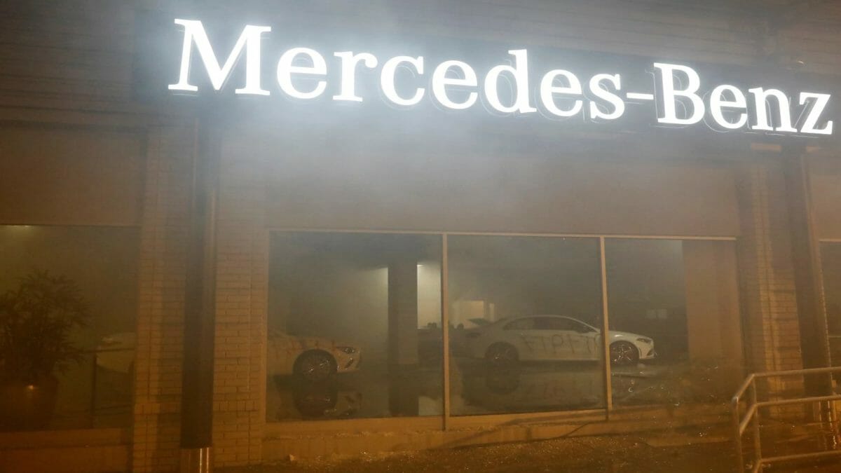 mercedes vandalised