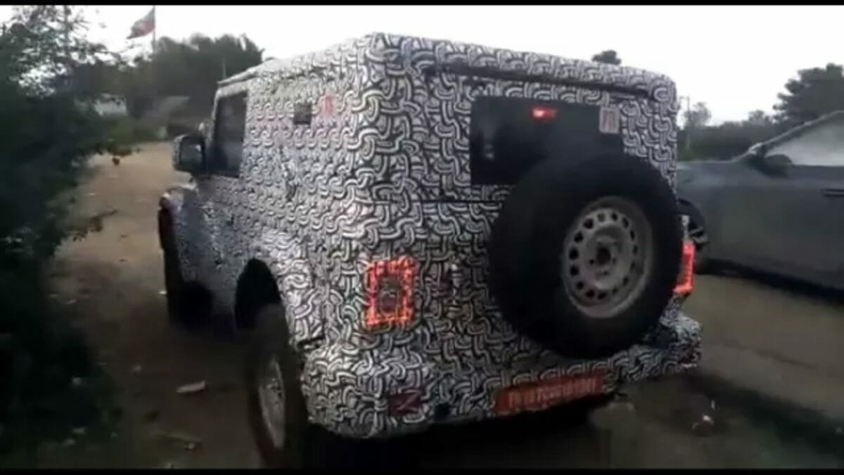 new Mahindra thar exterior rear view