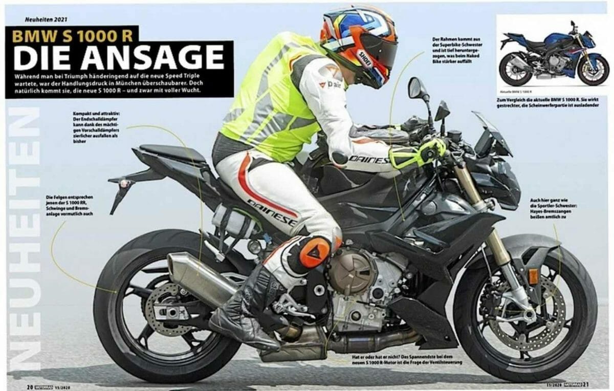 2021 BMW S1000R spied