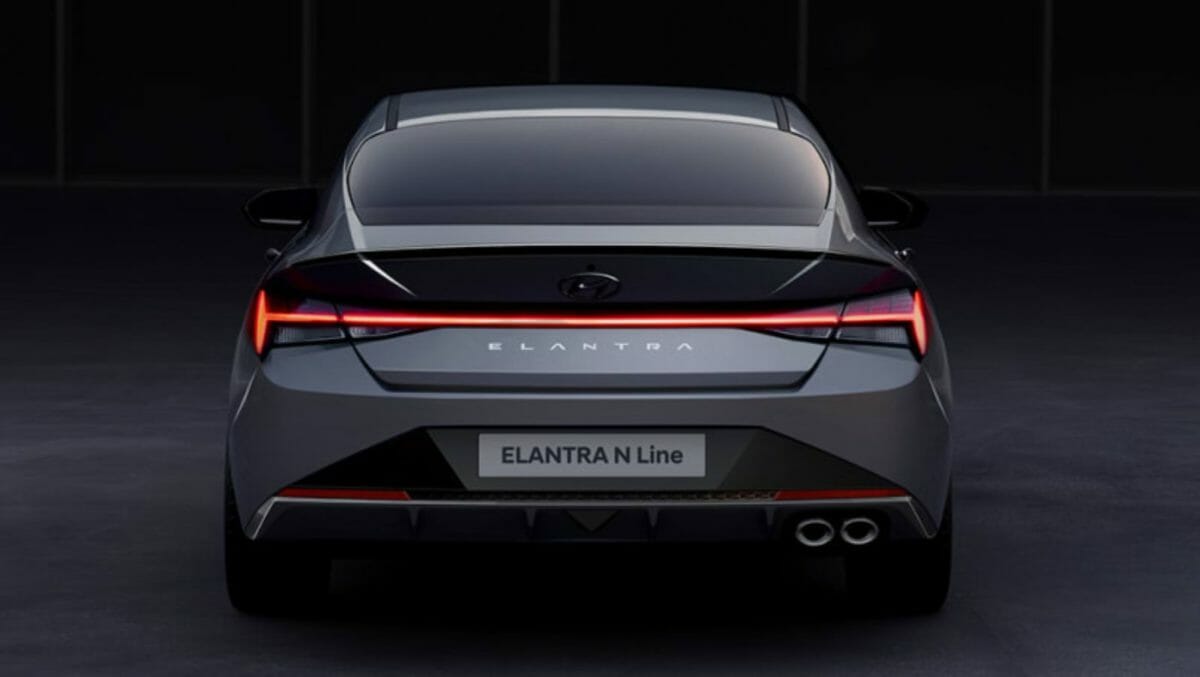 2021 Hyundai Elantra N Line sedan rear