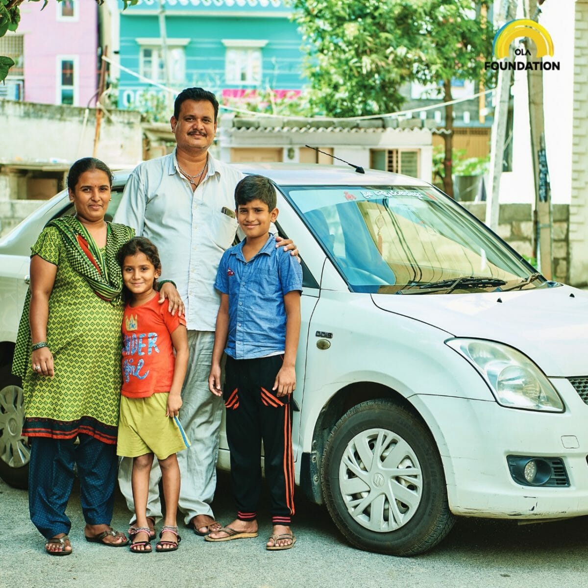 A Driver Partner at Ola and a beneficiary of Ola Foundations Drive The Driver Fund