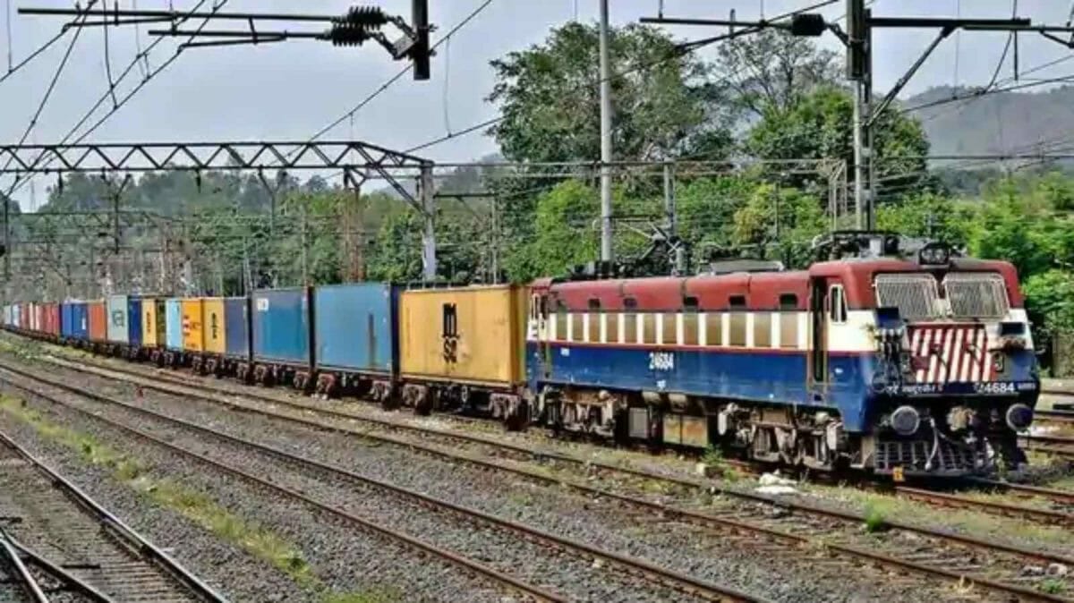 Indian railway goods train