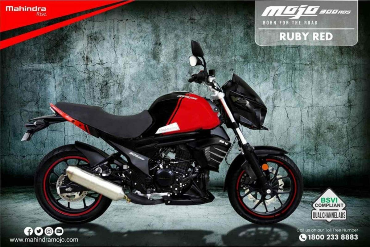 Mahindra Mojo Ruby red