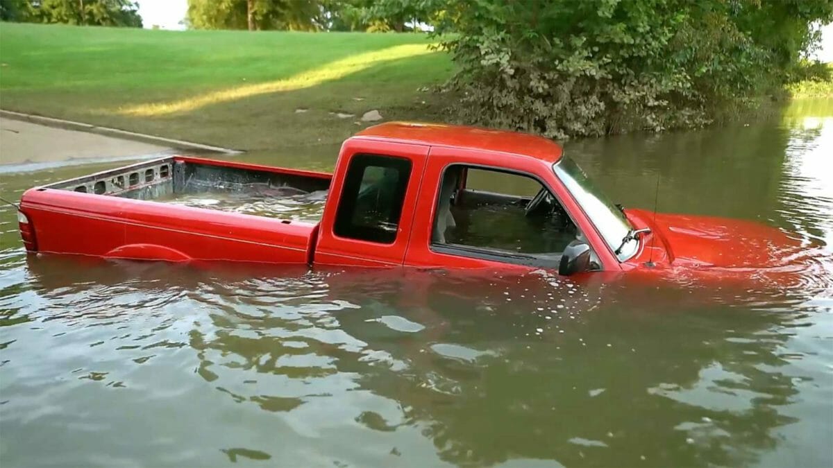 sunken ford ranger recovery