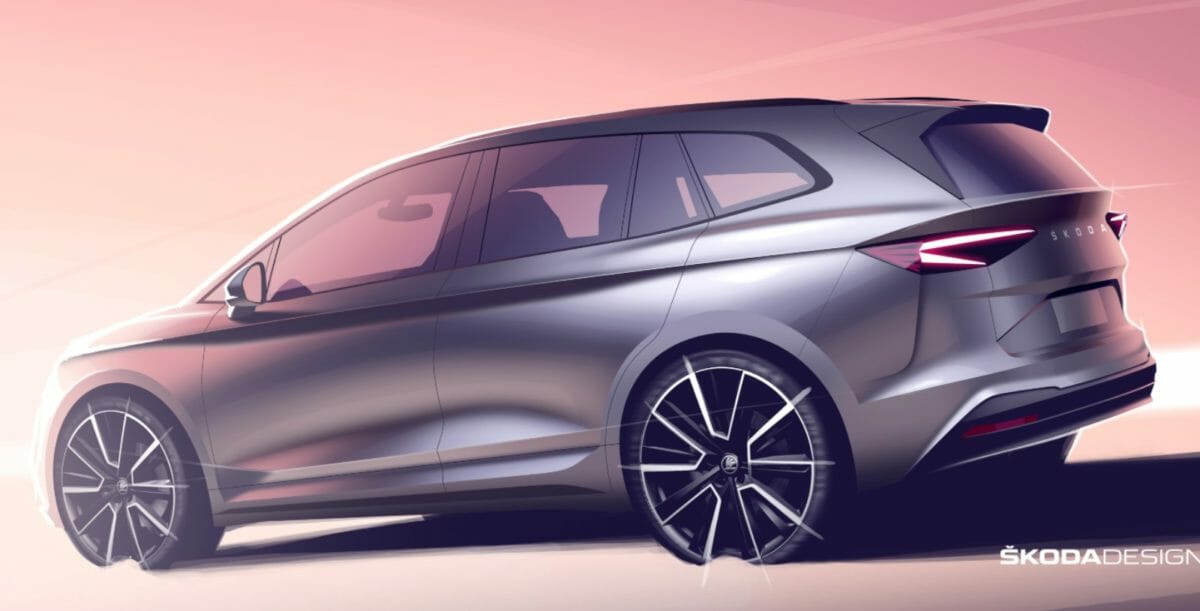 Skoda enyaq IV exterior sketches