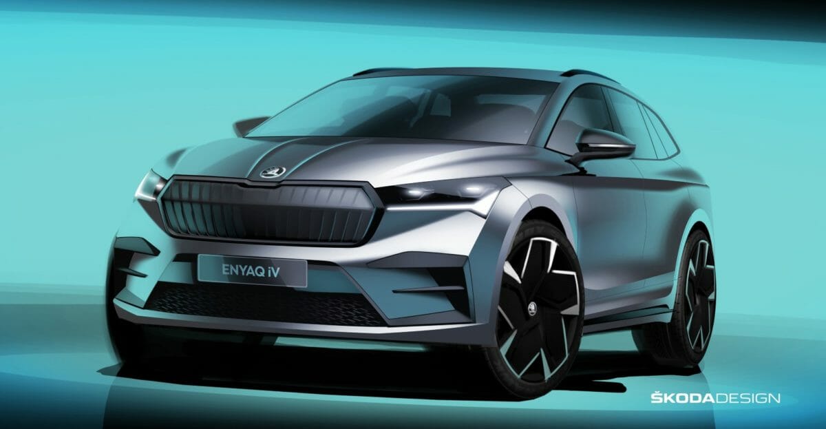 Skoda enyaq IV exterior sketches