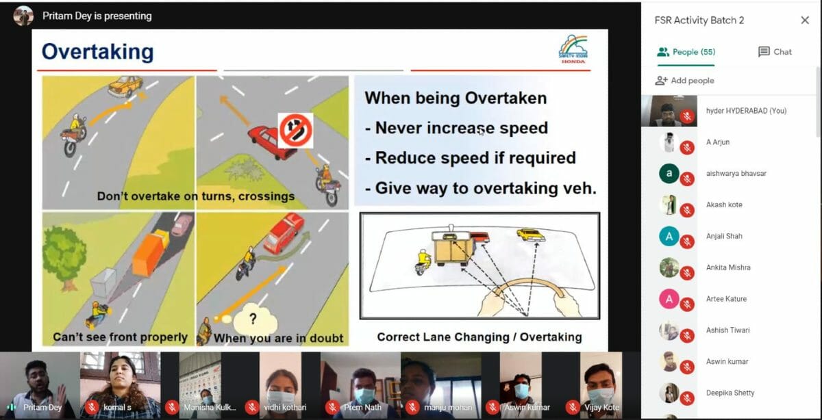 Honda Wheelers India conducts Digital Road Safety Awareness Training exclusively for females