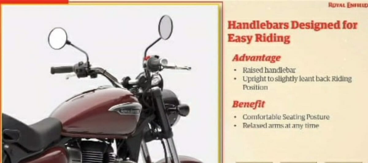 Royal Enfield Meteor 350 Tank and Handlebar