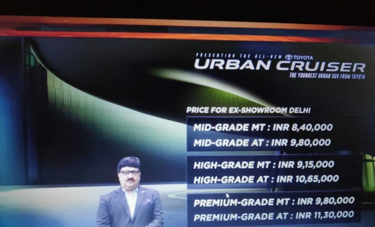 Toyota Urban Cruiser pricing