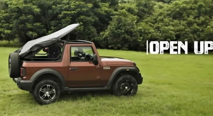New Mahindra Thar Convertible Blows Its Roof On Video To 