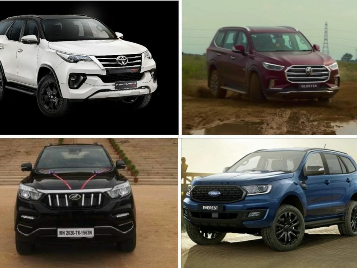 Premium SUV comparison Ford endeavour vs toyota fortuner vs mg gloster