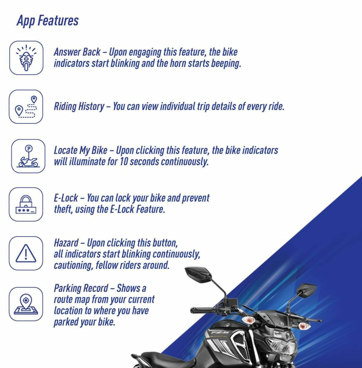 yamaha FZS bluetooth connectivity