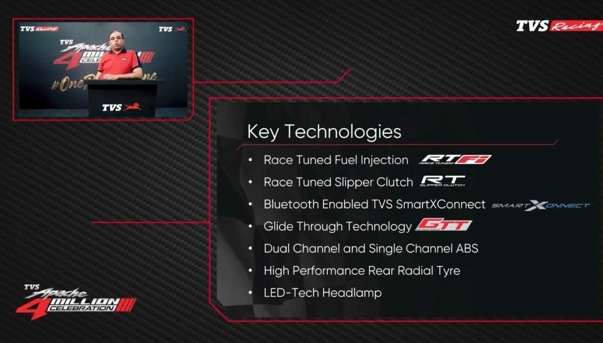 2020 TVS Apache RTR 200 4V Features