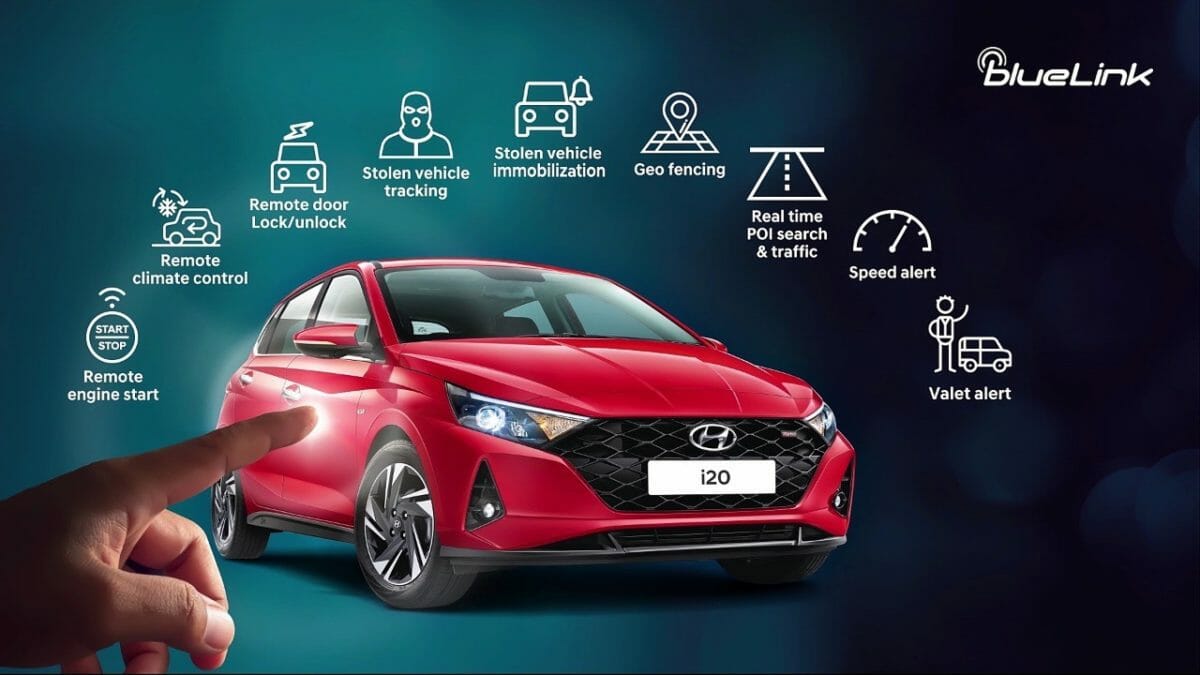 All new Hyundai i20 blue link features