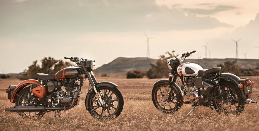 Royal Enfield Classic 350 Orange and Silver