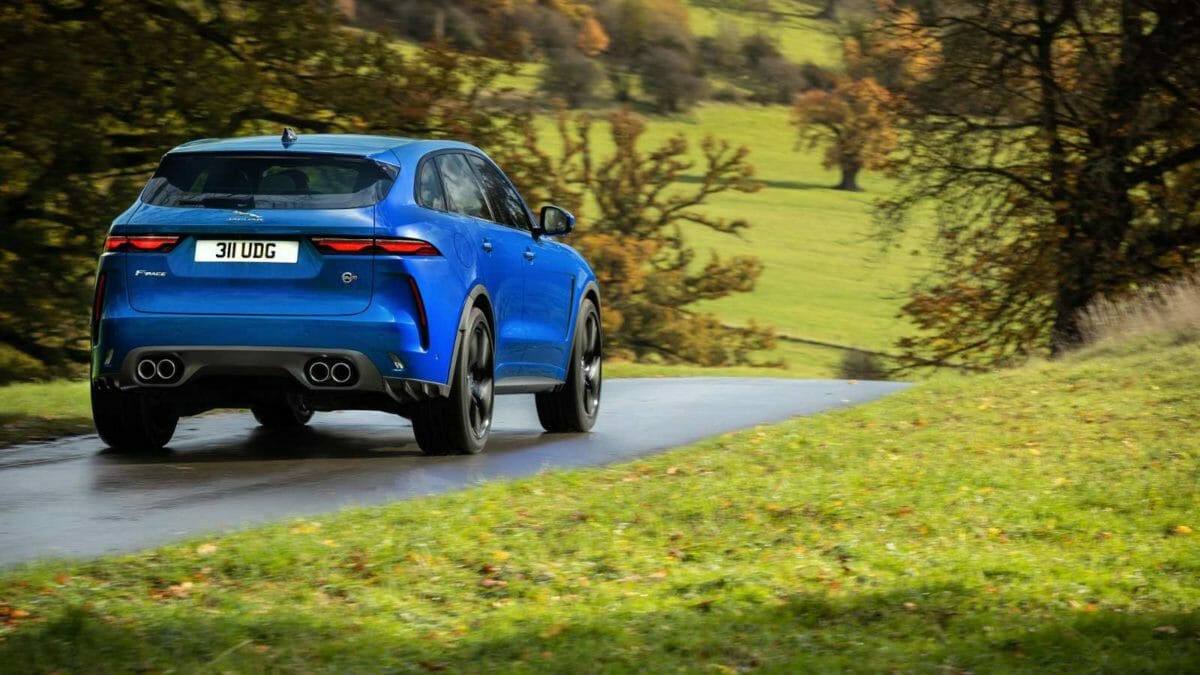 2021 jaguar f pace rear