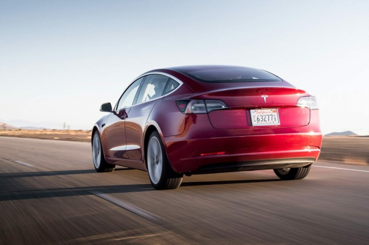 Tesla model 3 rear end