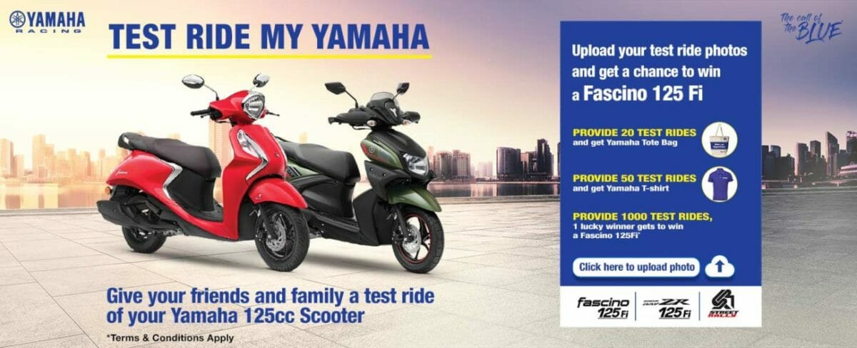 Yamaha test ride campaign