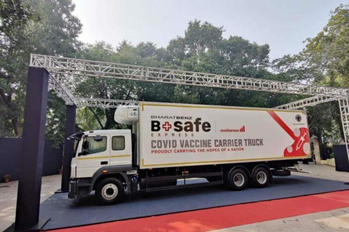 Bharatbenz bsafe covid truck