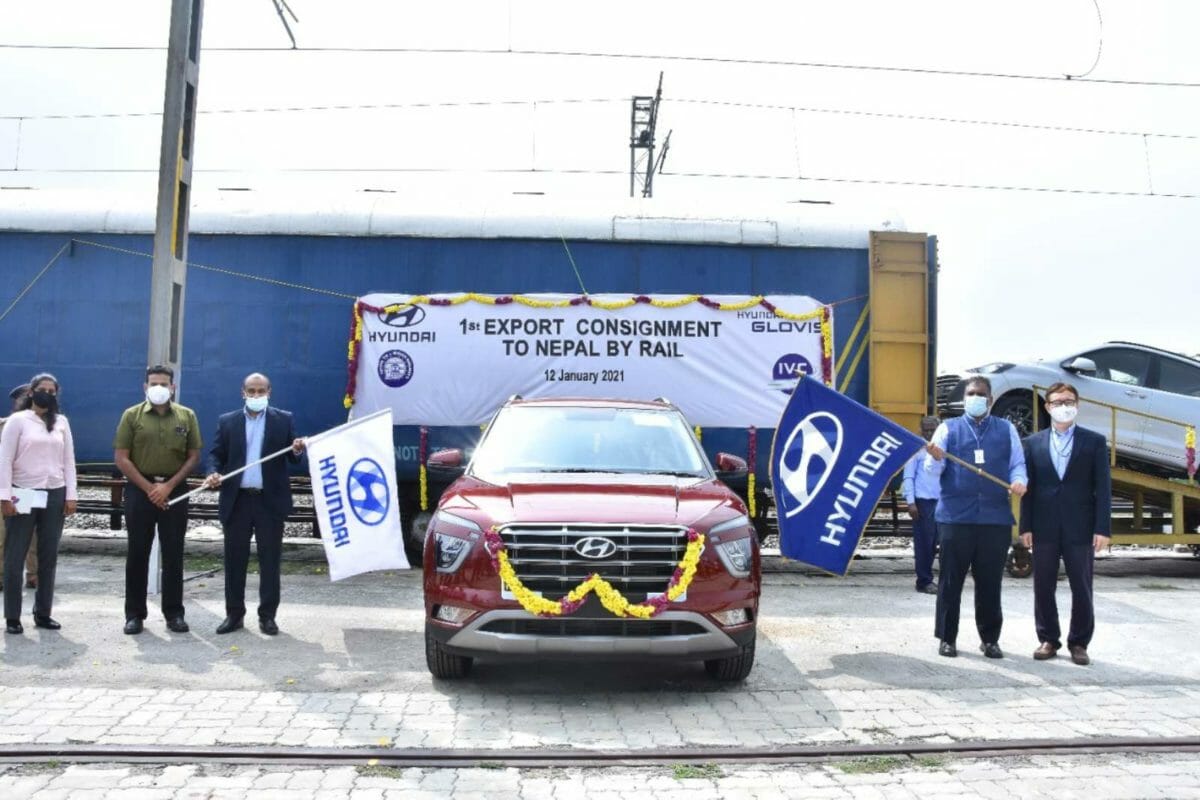 Hyundai exports via Railways