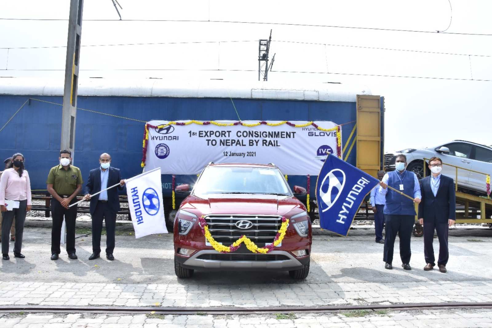 Hyundai Commences its First-ever Export Operations via Railways to Nepal - Vimarsana News