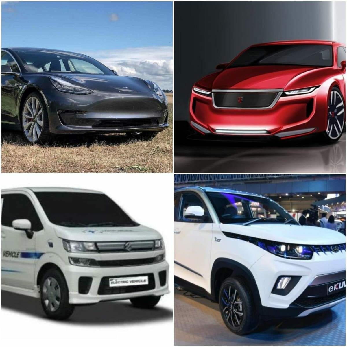 upcoming electric cars collage