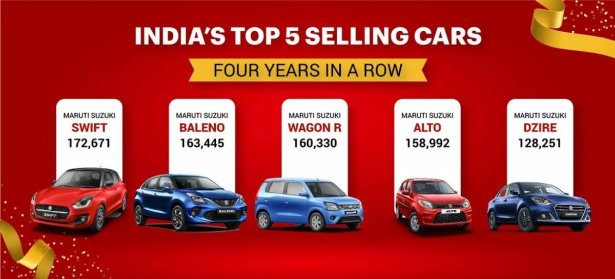Maruti Suzuki best selling cars