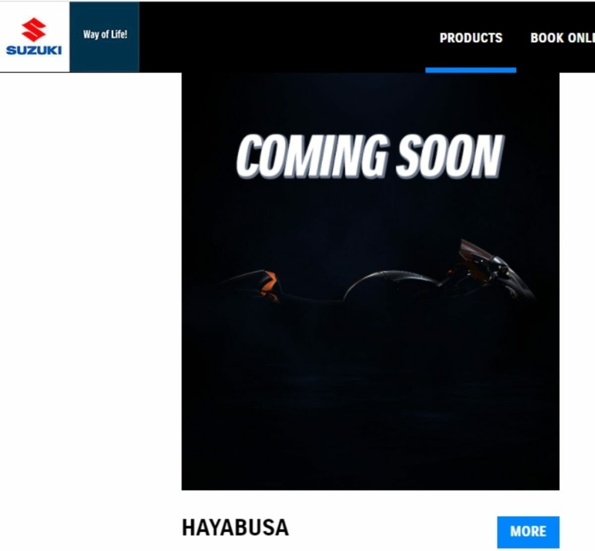 Suzuki hayabusa website listing