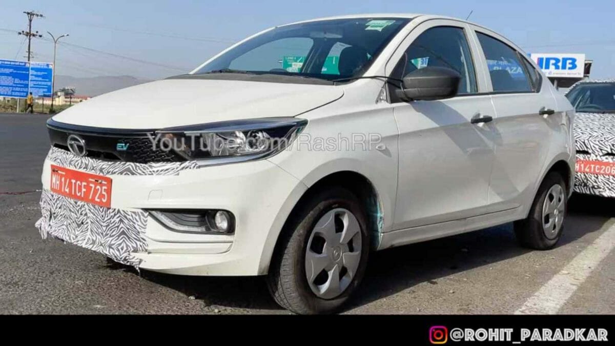 Tata Tigor EV Spied again