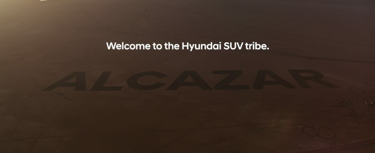 Hyundai Alcazar name on Rann of Kutch