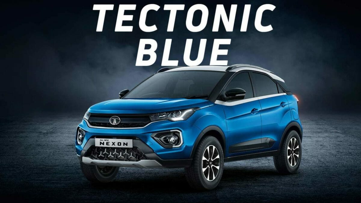 Tata Nexon tectonic blue