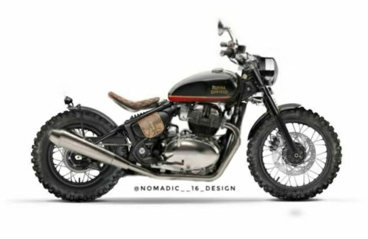 royal enfield bobber render