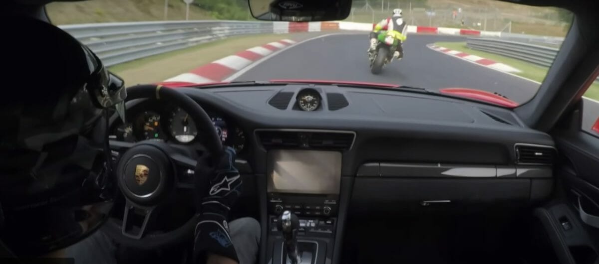 Porsche  GT RS vs Kawasaki Zx R