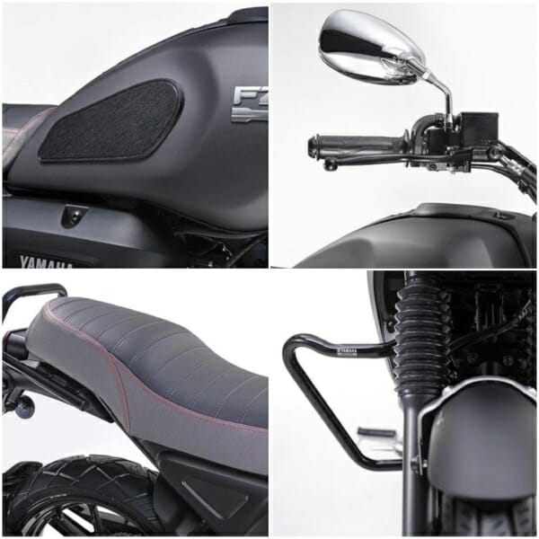 Yamaha FZ X accessories collage