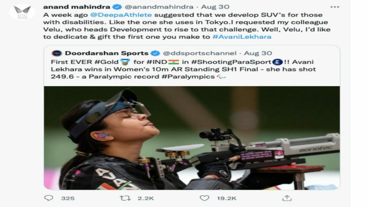 Anand Mahindra tweet 1