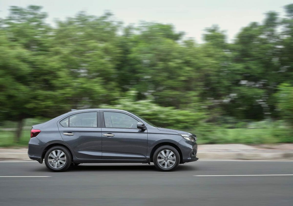 honda amaze facelift side