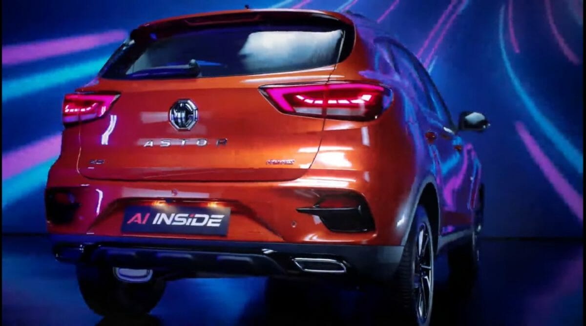 MG Astor unveiled rear