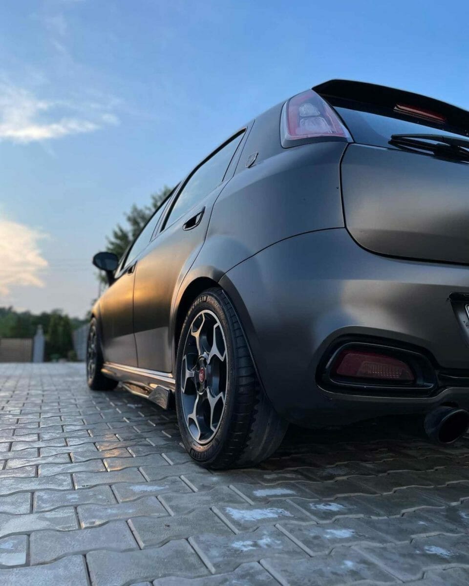 Matte black modded punto abarth rear