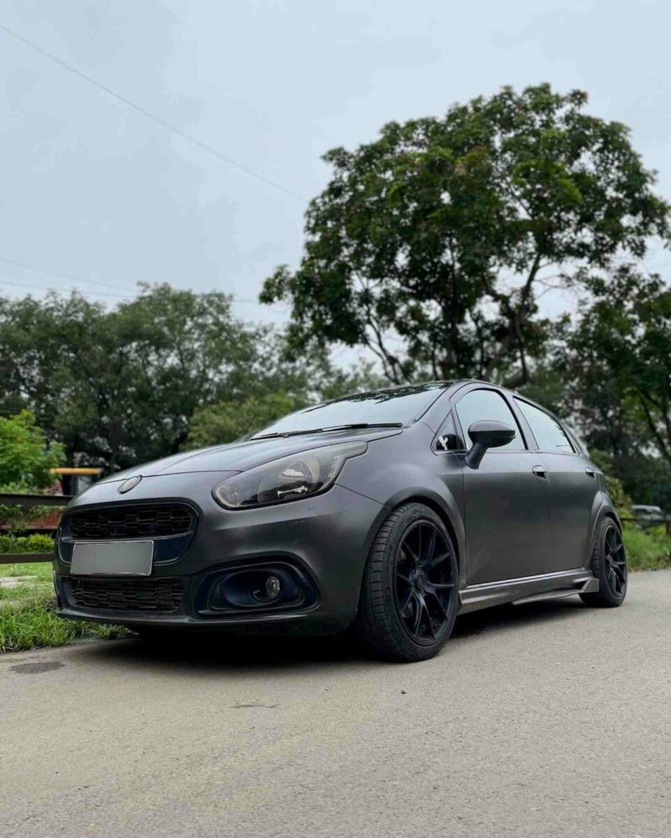 Modded matte black punto abarth