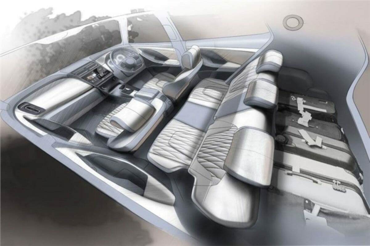 New Hyundai Creta Cabin Sketch