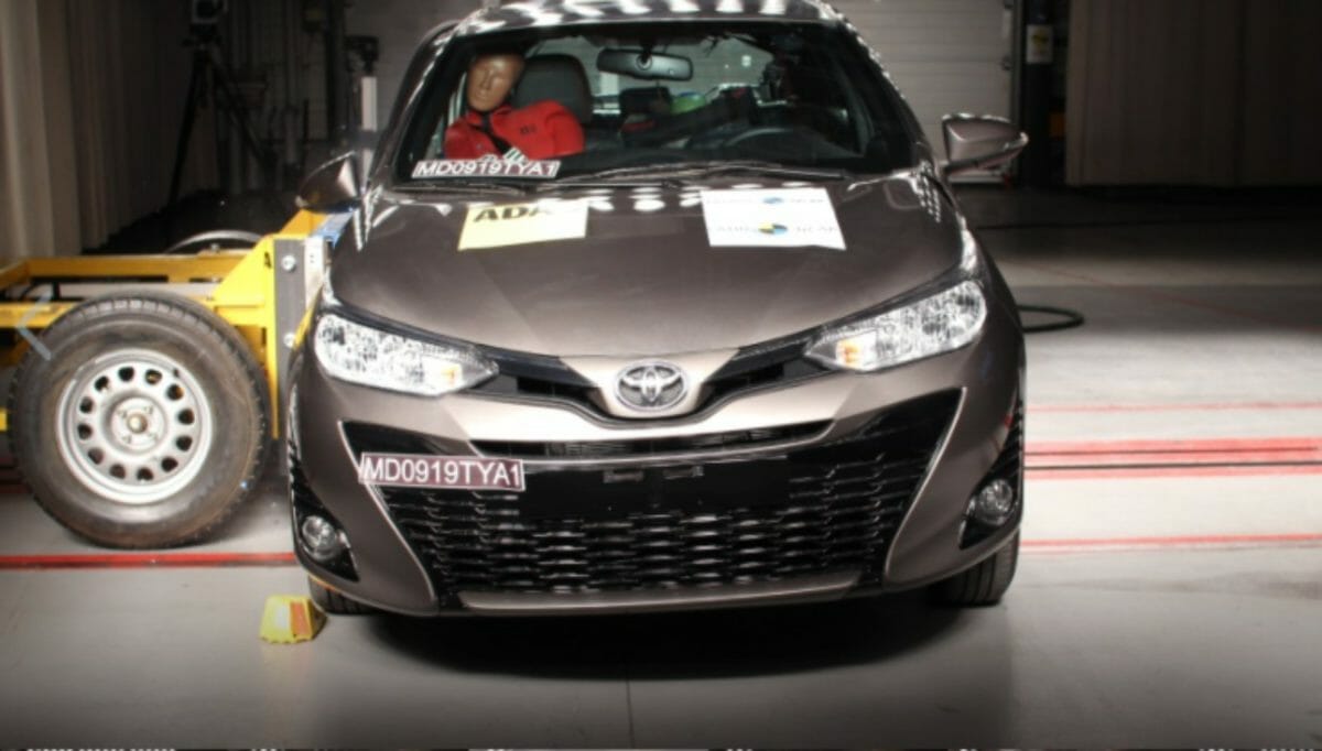 Toyota Yaris Side Mobile Barrier Test