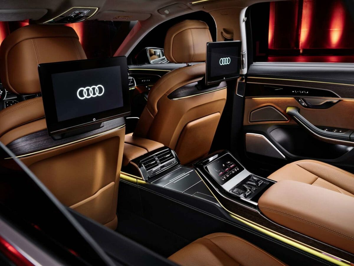 audi a8 facelift interior rear