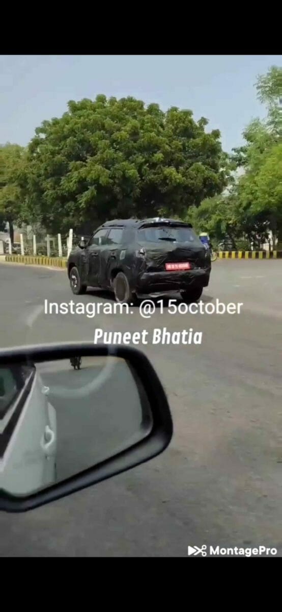 next gen vitara brezza spotted testing rear 3_4