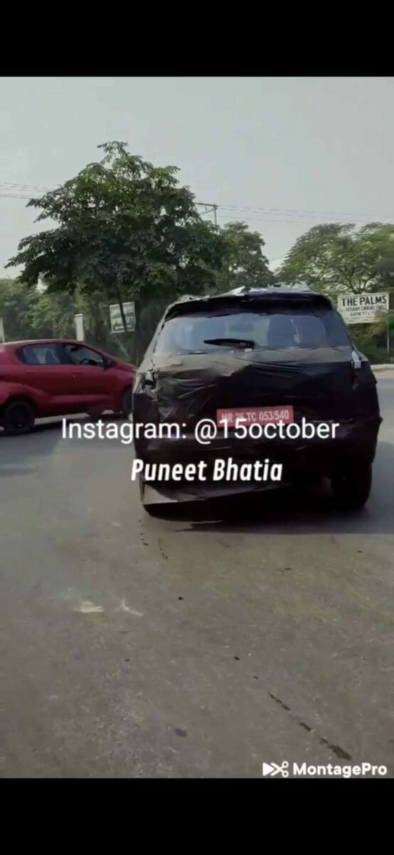 next gen vitara brezza spotted testing rear