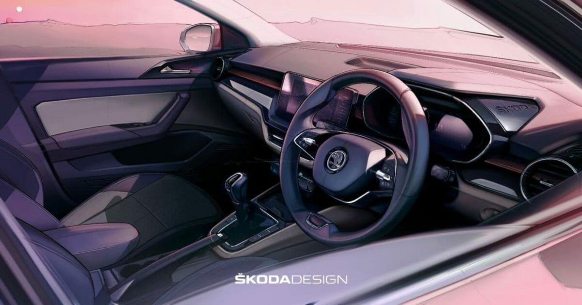 skoda slavia interior sketches