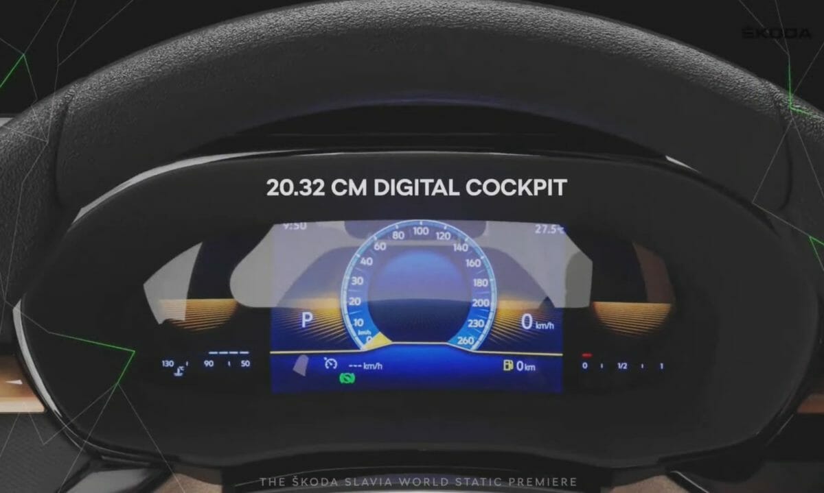 skoda slavia revealed digital cockpit